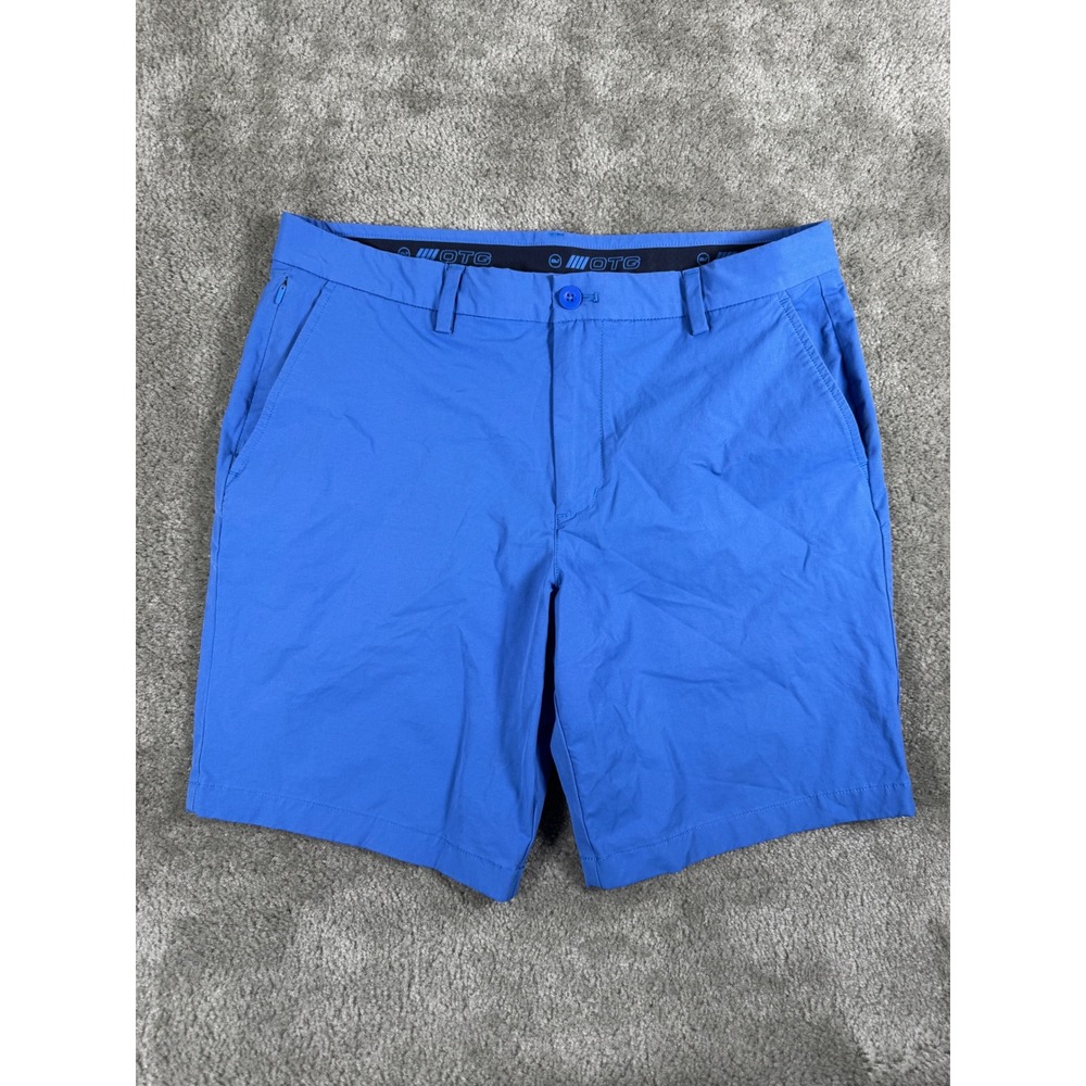 Vineyard Vines Mens 33 On-The-Go OTG Performance Shorts Blue Stretch 9 Inseam